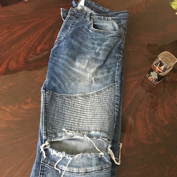 Divided Jeans Mens Distressed Divided Biker Jeans Size 3432 Poshmark